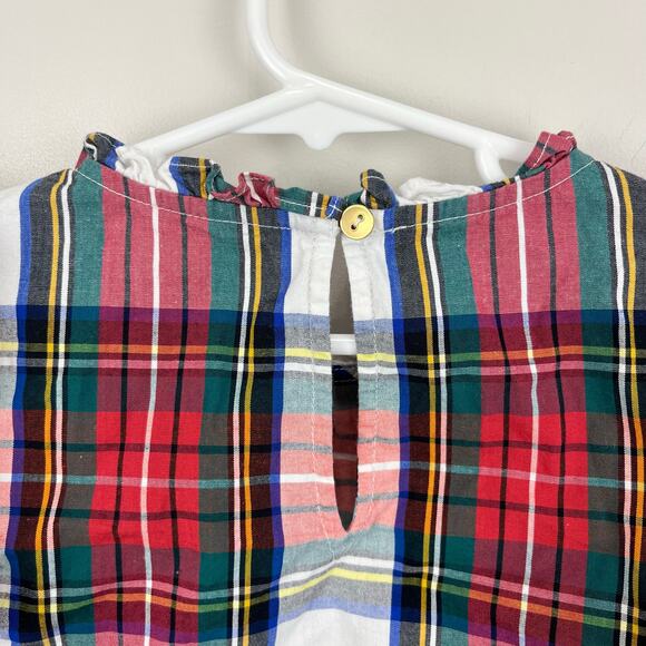 Crewcuts Ruffle Tartan Plaid Blouse 8 - Picture 7 of 7